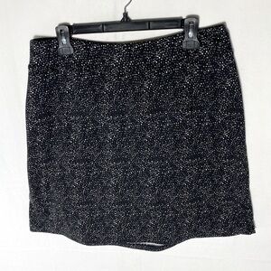 5/$25 Seg’ments Luxe Black White All Over Dots Print Skort L